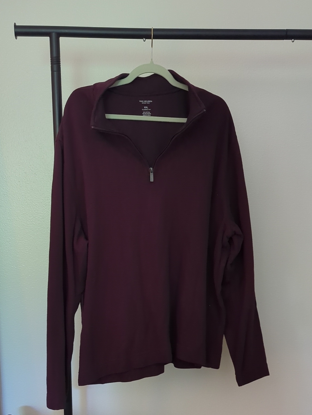 Van Heusen Men's Zip-Up Sweater - Burgundy